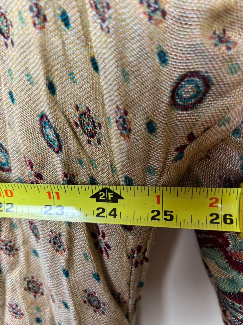 Earthbound Reversible Boho Kimono Cover Fringe Green Tan Elephant Cover Up XXL - Picture 8 of 8